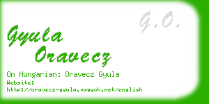 gyula oravecz business card